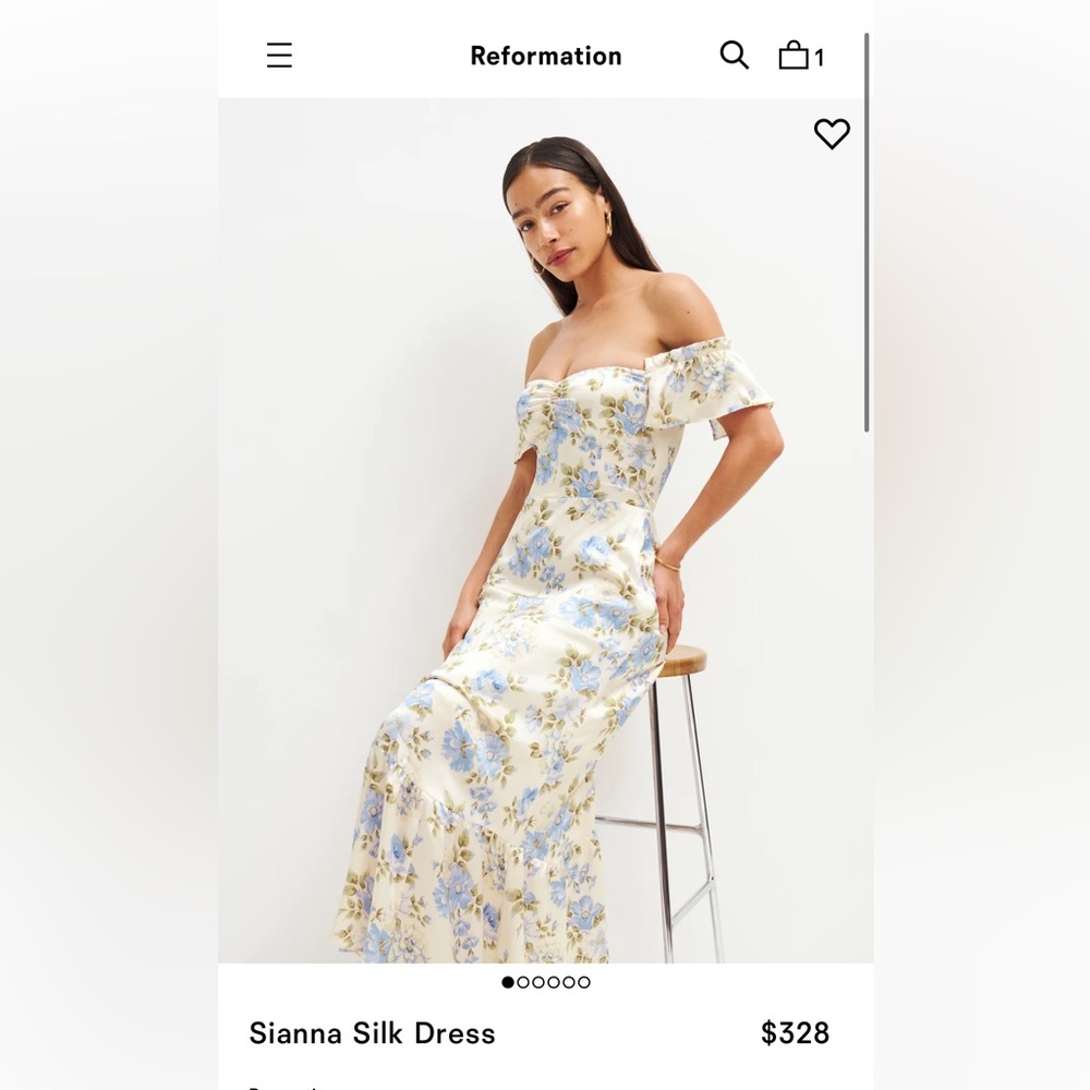 Silk dress worn once size 4